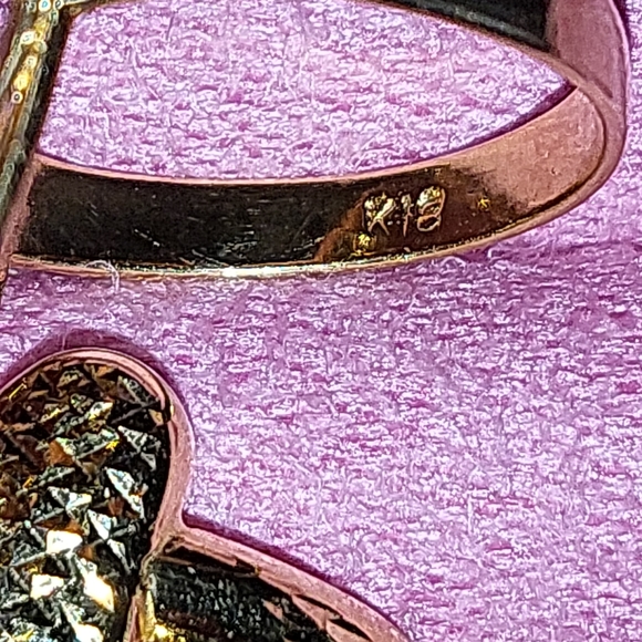 Red Agate & shell Cameo ring [vintage] K18 yellow gold - Picture 5 of 9